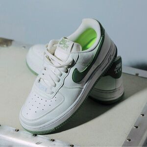 Nike Air Force 1 White with Green Accents